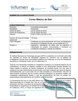Curso B&aacute;sico de Iber - Instituto Mexicano de Tecnolog&iacute;a del Agua