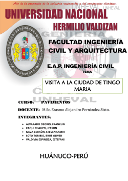 HU&Aacute;NUCO-PER&Uacute; FACULTAD INGENIER&Iacute;A CIVIL Y