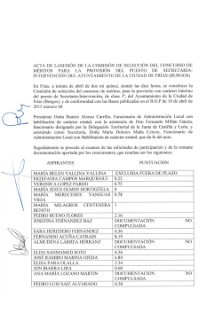ACTA DE LASESI&Oacute;N DE LA COMISI&Oacute;N DE SELECCI&Oacute;N