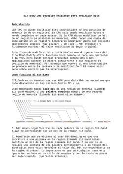 BIT-BAND Una Soluci&oacute;n eficiente para modificar bits Introducci&oacute;n