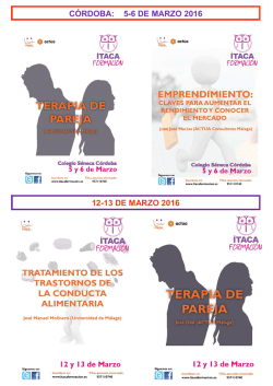 c&oacute;rdoba: 5-6 de marzo 2016 12-13 de marzo 2016