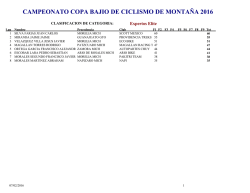 Clasificaciones - Ciclismo de Monta&ntilde;a Zona Baj&iacute;o