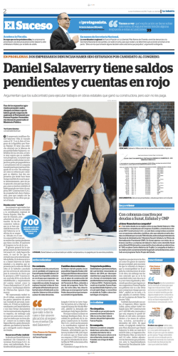 Daniel Salaverry tiene saldos pendientes y cuentas en rojo