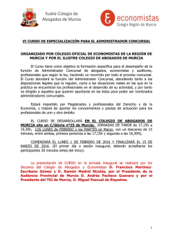 VI Curso Administrador Concursal
