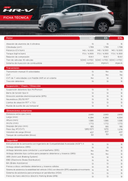 Ficha t&eacute;cnica Honda HR-V