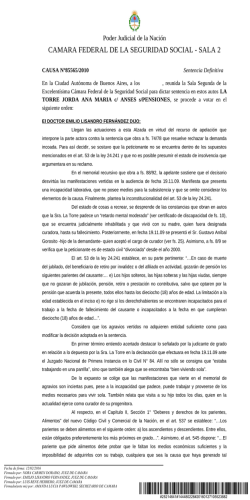 CAMARA FEDERAL DE LA SEGURIDAD SOCIAL