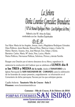 Lourdes Gonz&aacute;lez Brandariz 8-2-2016 Camanzo ( Vila de Cruces )