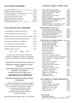 Carta invierno 2016 - Antigua Abacer&iacute;a de San Lorenzo