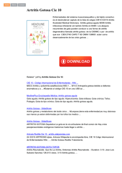Artritis Gotosa Cie 10