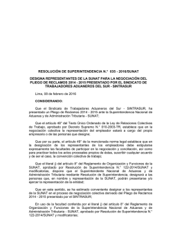 R. Superintendencia N&ordm; 035-2016