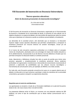 VIII Encuentro de Innovaci&oacute;n en Docencia Universitaria
