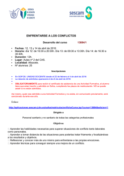 Programa de Entorno laboral saludable: Enfrentarse a los conflictos