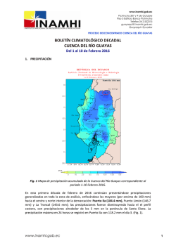 BOLET&Iacute;N CLIMATOL&Oacute;GICO DECADAL CUENCA DEL R&Iacute;O GUAYAS