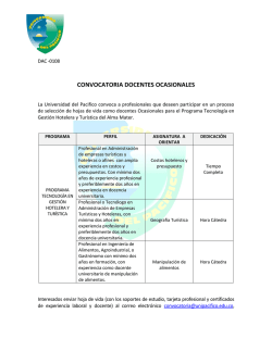 convocatoria docentes ocasionales