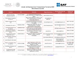 Listado de Empresas Auto-Transportistas Terrestres NEEC 08 de