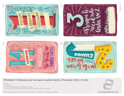 Printable 14 Razones por las que te quiero tanto (15 piezas 12,5 x 8