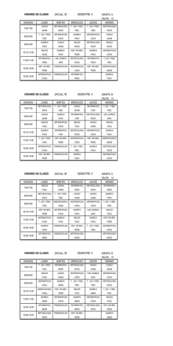 Horarios - Oficial B