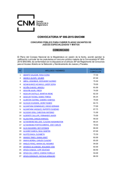 convocatoria n&ordm; 006-2015-sn/cnm - Extranet CNM