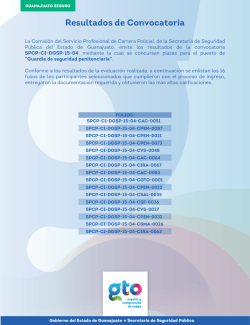 resultados DGSP - Secretar&iacute;a de Seguridad P&uacute;blica