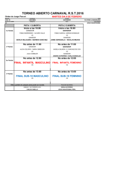 Martes 9 de Febrero - Federaci&oacute;n C&aacute;ntabra de Tenis