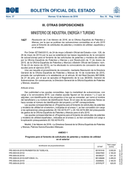 B.O.E.  - Oficina Espa&ntilde;ola de Patentes y Marcas