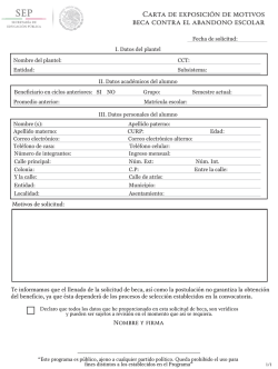 Carta de Exposici&oacute;n Abandono 2016