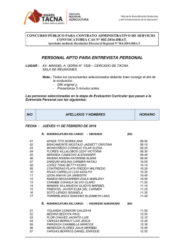 Aptos Entrevista Personal CAS