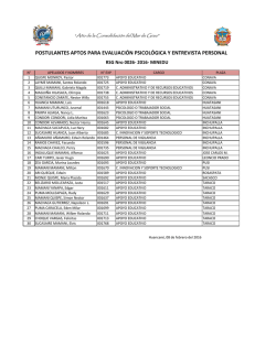 postulantes aptos para la evaluacion psicologica y entrevista personal