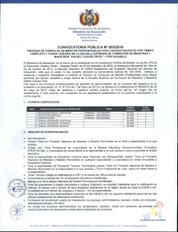 Convocatoria - DGFM - Ministerio de Educaci&oacute;n