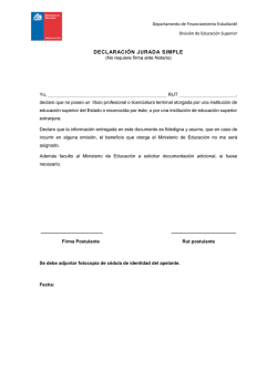 declaraci&oacute;n jurada simple - Ministerio de Educaci&oacute;n de Chile