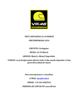 TEST CARTAGENA 23-24 MARCH