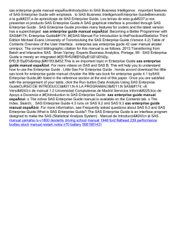 sas enterprise guide manual espa&Atilde;&plusmn;ol
