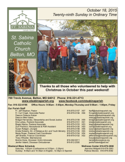 4 Weeks Ago () - Saint Sabina Parish