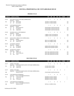 ESCUELA PROFESIONAL DE CONTABILIDAD 2015-II