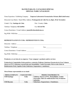cuba &ndash; empresa laboratorio farmac&eacute;utico oriente (biofarmacuba)