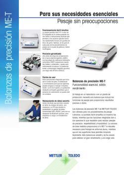 Balanzas de precisi&oacute;n ME-T