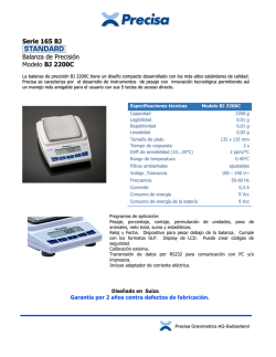 Serie 165 BJ Balanza de Precisi&oacute;n Modelo BJ 2200C