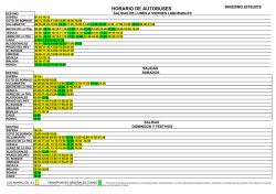 HORARIO DE AUTOBUSES - Ayuntamiento de Bornos