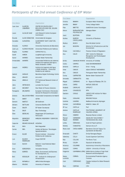 2014 Conference List of Participants