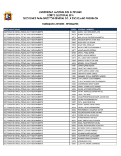 padron electores estudiantes - comite electoral 2015