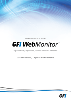 Manual de producto de GFI Seguridad web, supervisi&oacute;n y control de