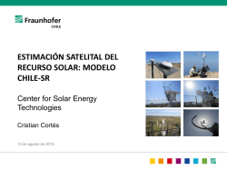Estimaci&oacute;n satelital del recurso solar: modelo Chile-SR