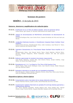 Sesiones! - CONGRESO OPTOEL 2015