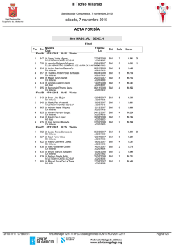 III Trofeo Millaraio s&aacute;bado, 7 noviembre 2015 ACTA POR D&Iacute;A