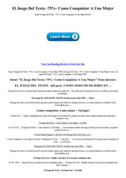 El Juego Del Texto -75%- Como Conquistar A Una Mujer