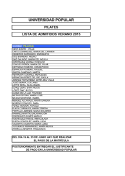 PILATES 2015