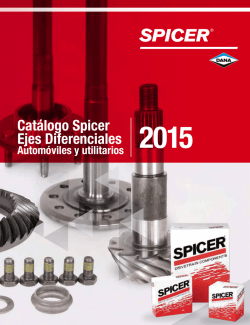 Catalogo Spicer Ejes Diferenciales 2015