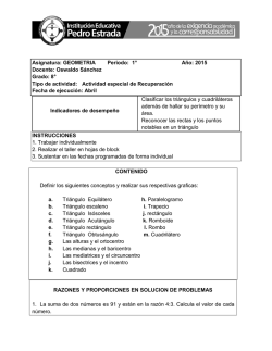 Asignatura: GEOMETRIA Periodo: 1&deg; A&ntilde;o: 2015 Docente: Oswaldo
