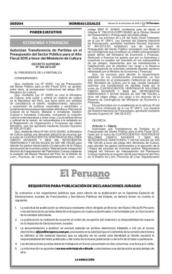 decreto supremo n&ordm; 384-2015-ef