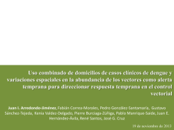 Vigilancia Entomol&oacute;gica